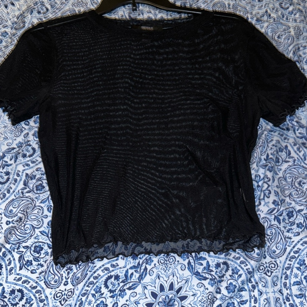 Large Black Mesh Top Forever 21